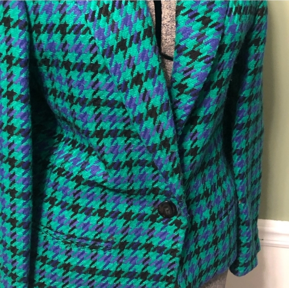 Cross Country Vintage  Teal & Purple Blazer. Excellent Condition Size 4 - Picture 2 of 9